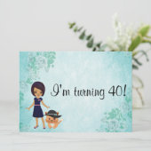 Afrikaans-Amerikaan ik word 40 jaar Kaart (Staand voorkant)