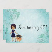 Afrikaans-Amerikaan ik word 40 jaar Kaart (Voorkant / Achterkant)