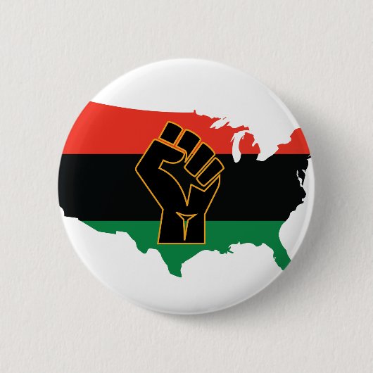 Afrikaans-Amerikaans & #160; Ronde Button 5,7 Cm (Voorkant)
