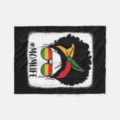 Afrikaans Amerikaans Afro Moeder Leven Zwart Moede Fleece Deken (Voorkant (Horizontaal))