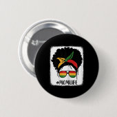 Afrikaans Amerikaans Afro Moeder Leven Zwart Moede Ronde Button 5,7 Cm (Voorkant /achterkant)