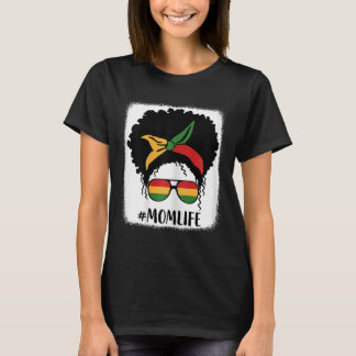Afrikaans Amerikaans Afro Moeder Leven Zwart Moede T-shirt
