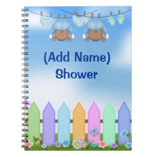 Afrikaans Amerikaans Baby shower Twins Book Notitieboek