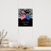 Afrikaans-Amerikaans Baby shower voor gendergelijk Poster (Keuken)