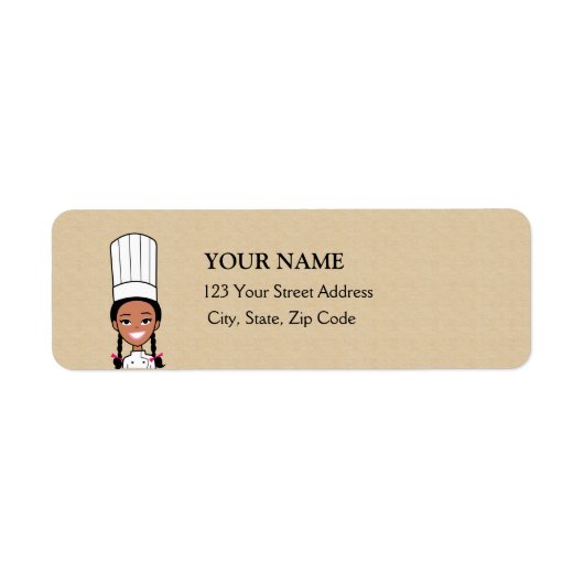 Afrikaans Amerikaans bakker retour adres label (Voorkant)