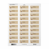 Afrikaans Amerikaans bakker retour adres label (Full Sheet)