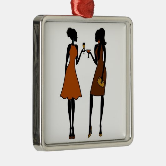 **AFRIKAANS-AMERIKAANS** BEAUTIFUL LADIE METALEN ORNAMENT (Rechts)