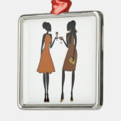 **AFRIKAANS-AMERIKAANS** BEAUTIFUL LADIE METALEN ORNAMENT (Links)