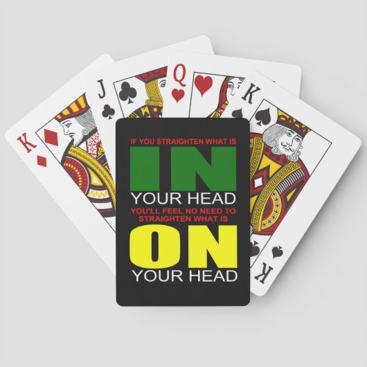 Afrikaans-Amerikaans beginsel Pokerkaarten (Achterkant)