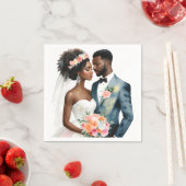 Afrikaans Amerikaans bruidspaar Servet (Insitu)