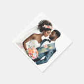 Afrikaans Amerikaans bruidspaar Servet (Hoek)