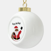 Afrikaans Amerikaans Ceramin Santa Claus Ornament (Rechts)