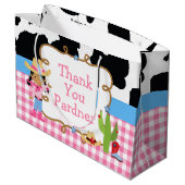 Afrikaans Amerikaans Cowgirl Western Dank je Groot Cadeauzakje (Achterkant Gekanteld)