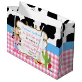 Afrikaans Amerikaans Cowgirl Western Dank je Groot Cadeauzakje (Voorkant Gekanteld)