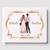 Afrikaans-Amerikaans echtpaar bruiloft gastenboek (Voorkant)