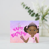 Afrikaans-Amerikaans Feeën Prinses Ballerina Gedic Kaart (Staand voorkant)