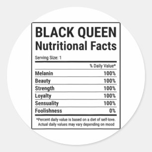 Afrikaans Amerikaans geïnspireerd design voor zwar Ronde Sticker