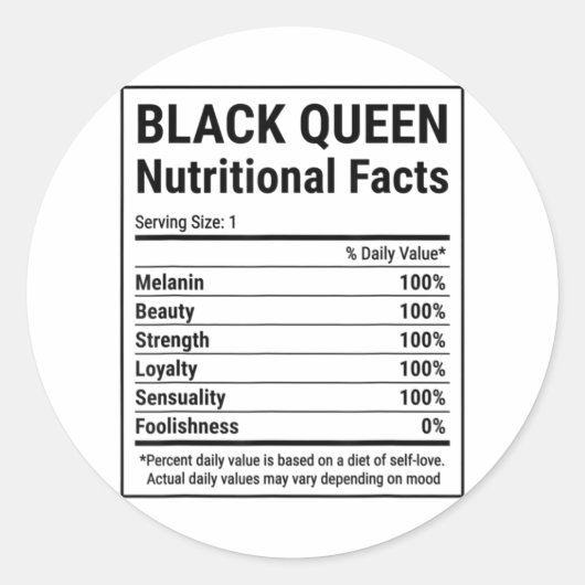 Afrikaans Amerikaans geïnspireerd design voor zwar Ronde Sticker (Voorkant)