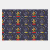 Afrikaans-Amerikaans geïnspireerd kerst inpakpapie Inpakpapier Vel (Voorkant 2)