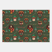 Afrikaans-Amerikaans geïnspireerd kerst inpakpapie Inpakpapier Vel (Voorkant)