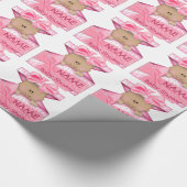 Afrikaans-Amerikaans Girl Baby shower Wrappapier Cadeaupapier (Hoek)
