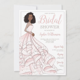 Afrikaans Amerikaans Glam Bride Vrijgezellenfeest Kaart