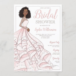 Afrikaans Amerikaans Glam Bride Vrijgezellenfeest Kaart