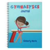 Afrikaans Amerikaans Gymnastiek Meisje Schattig Cu Notitieboek (Voorkant)