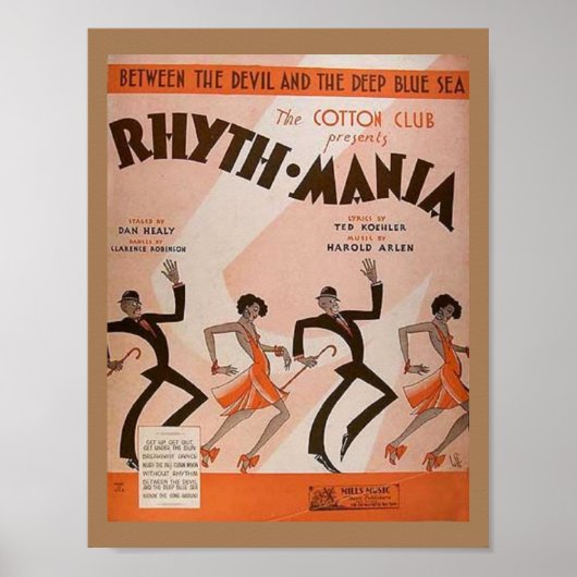 -afrikaans-amerikaans jazzclubposter poster (Voorkant)