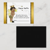 Afrikaans Amerikaans Jongen Luier Raffle Ticket Informatiekaartje (Voorkant / Achterkant)