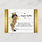 Afrikaans Amerikaans Jongen Luier Raffle Ticket Informatiekaartje (Voorkant)
