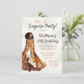 Afrikaans Amerikaans Kente Verjaardagsfeest Kaart (Staand voorkant)