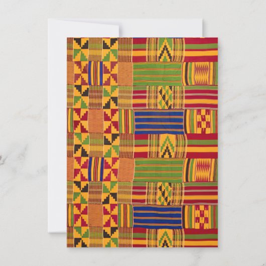 Afrikaans Amerikaans Kente Verjaardagsfeest Kaart (Achterkant)