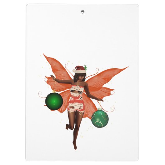 Afrikaans Amerikaans kerst fee klembord (Achterkant)