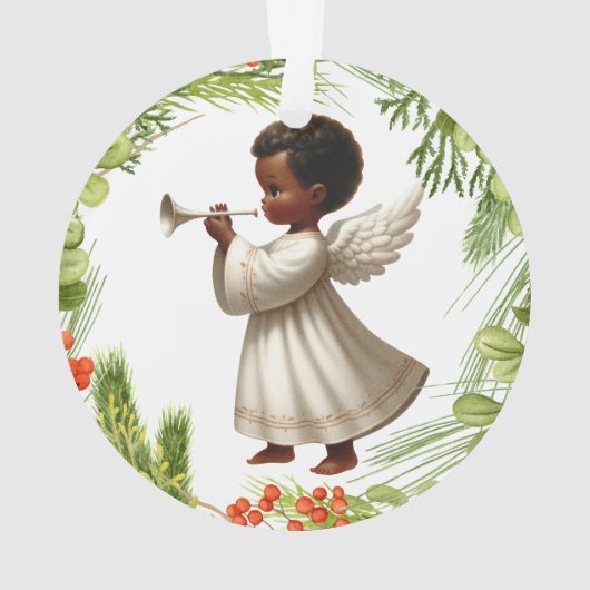 Afrikaans Amerikaans Kerstengel Ornament (achterkant)