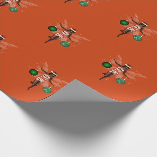 Afrikaans Amerikaans Kerstfee Verpakkend Document Cadeaupapier (Hoek)