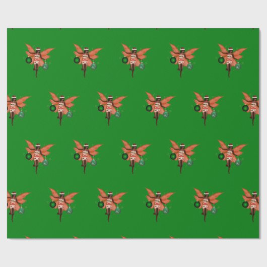 Afrikaans Amerikaans Kerstfee Verpakkend Document Cadeaupapier (Vlak)