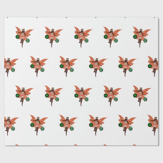 Afrikaans Amerikaans Kerstfee Verpakkend Document Cadeaupapier (Vlak)