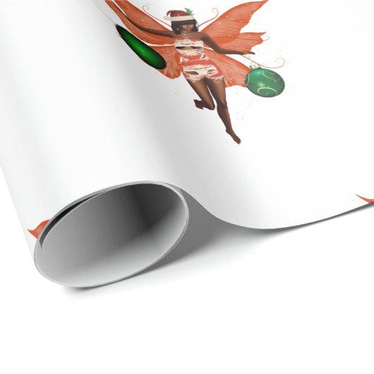 Afrikaans Amerikaans Kerstfee Verpakkend Document Cadeaupapier (Rol Hoek)