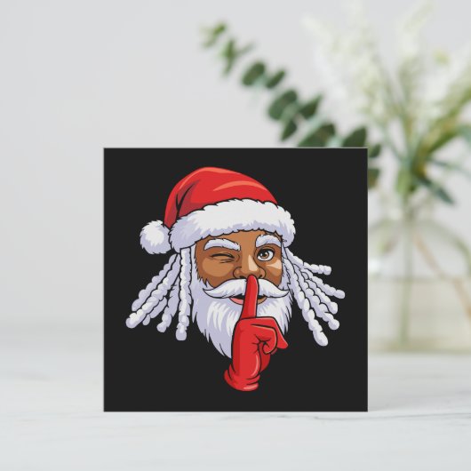 Afrikaans-Amerikaans kerstfeest decor Kaart (Staand voorkant)