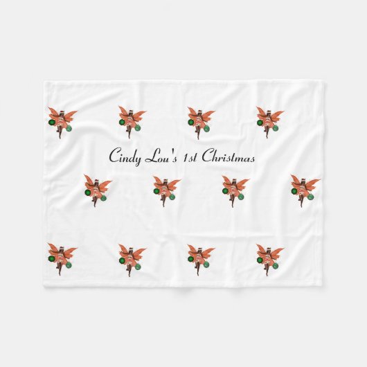 Afrikaans Amerikaans Kerstfeest Fairy Baby Deken (Voorkant (Horizontaal))