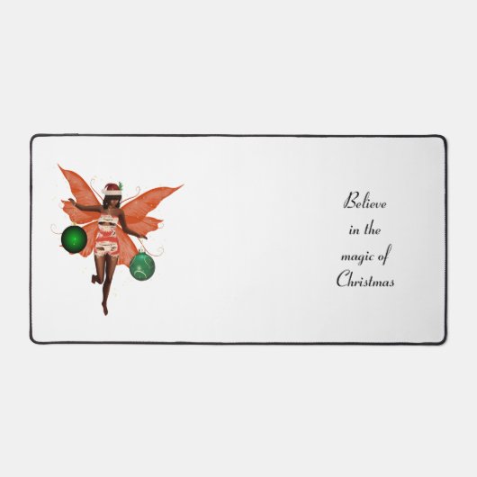 Afrikaans Amerikaans Kerstfeest Fairy Desk Mat (Voorkant)