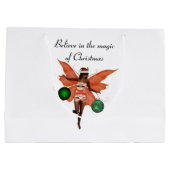 Afrikaans Amerikaans Kerstfeest Fairy Gift Bag Groot Cadeauzakje (Achterkant)