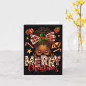 Afrikaans Amerikaans Kerstmis Afrikaans Zwart Vrou Kaart (Gele Bloem)