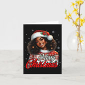 Afrikaans Amerikaans Kerstmis Afrikaans Zwart Vrou Kaart (Gele Bloem)