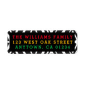 Afrikaans-Amerikaans Kwanzaa Pattern | Retouradres Etiket (Voorkant)