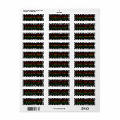 Afrikaans-Amerikaans Kwanzaa Pattern | Retouradres Etiket (Full Sheet)