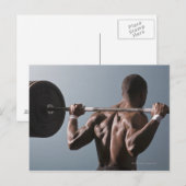 Afrikaans-Amerikaans man in de sportzaal 2 Briefkaart (Voorkant / Achterkant)