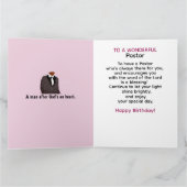 Afrikaans-Amerikaans Man in Suit Pastor's Birthday Kaart (Binnen)