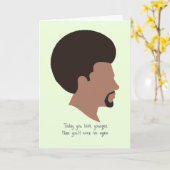 Afrikaans-Amerikaans Man met Afro Hair Kaart (Gele Bloem)